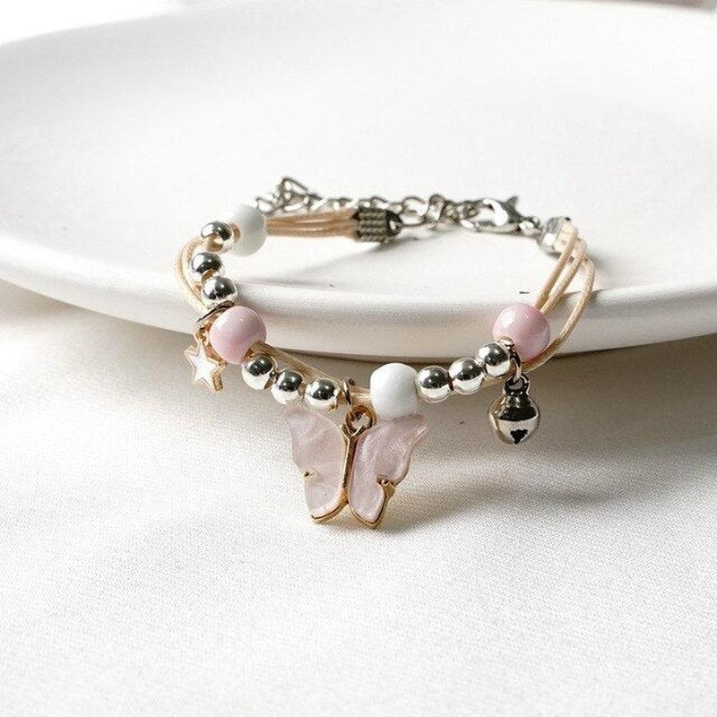 Handmade Drip Glaze Pendant Bracelet | Vintage Charms and Beads Bracelets | Perfect Gift for Girls